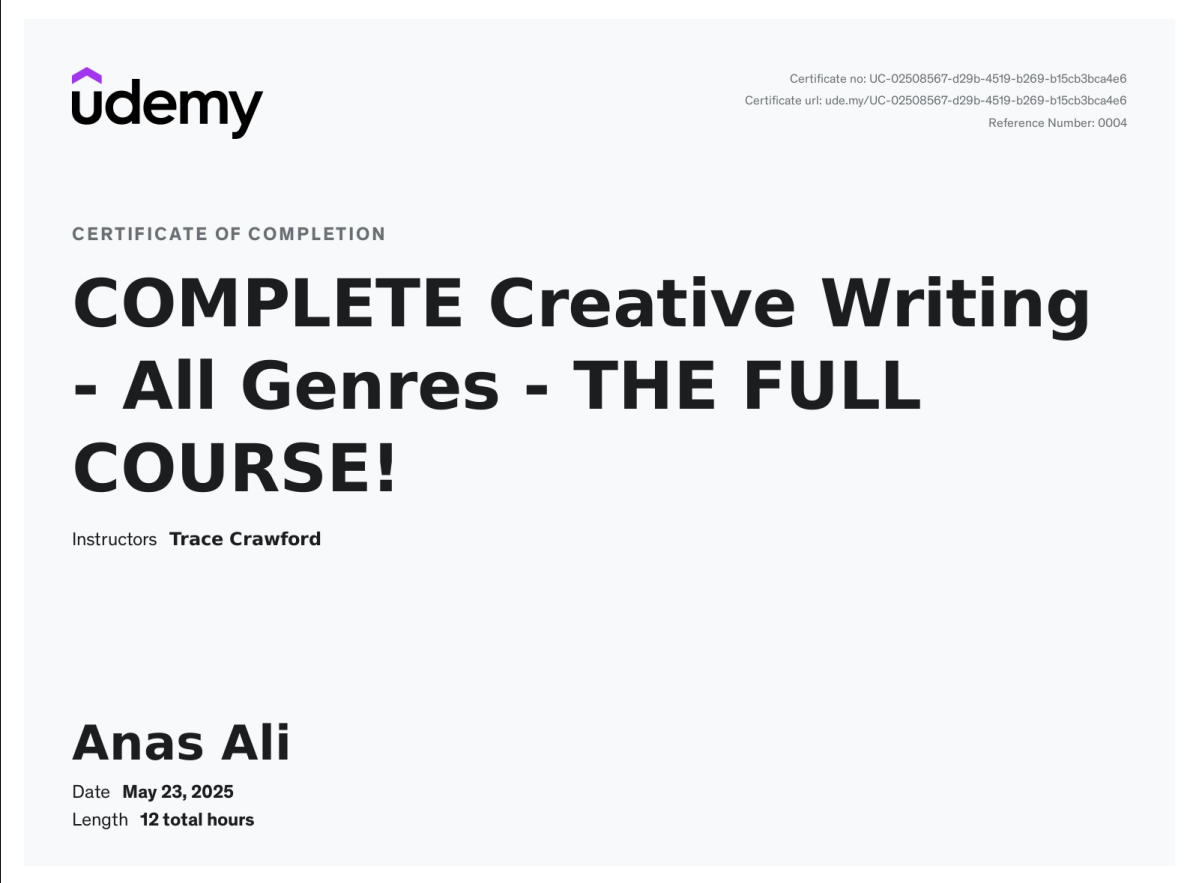 Third Certificate